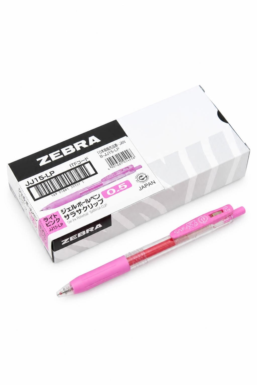 996e8226-2f37-4bcb-b256-cf08a454290a.jpg قلم جل ZEBRA SARASA CLIP 0.5 لون زهري - موديل 12101 - الصورة 1