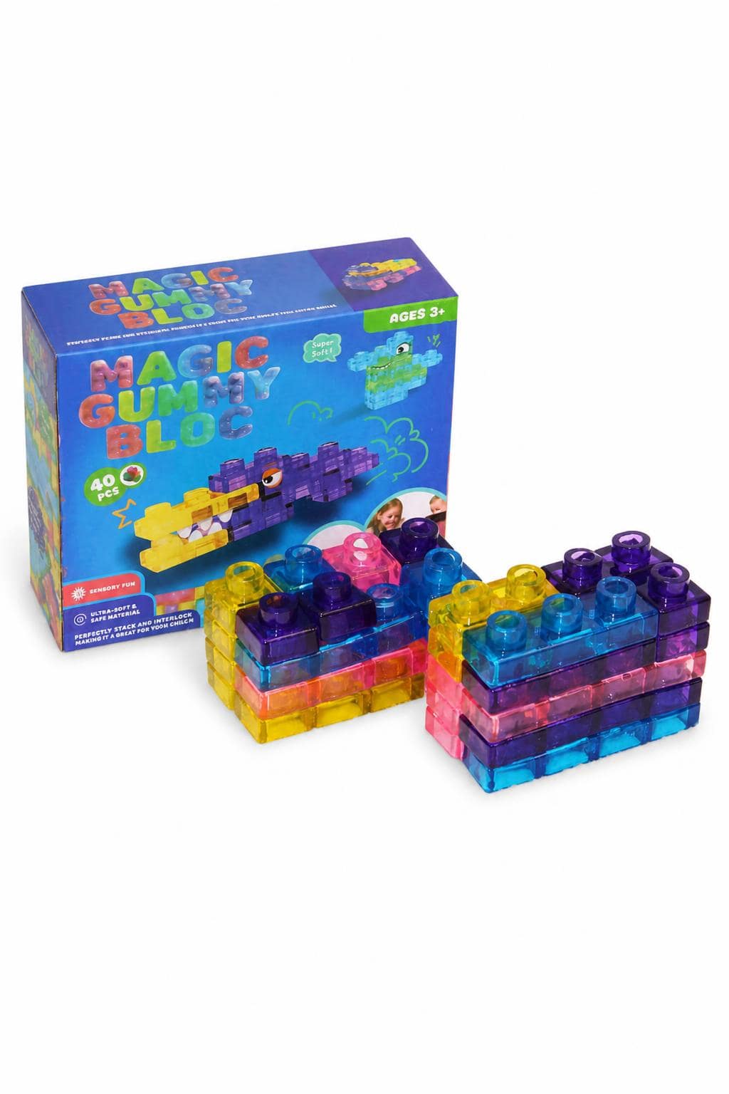 49721c77-2598-4934-8712-0417ae87cebd.jpg مكعبات جيلي سيليكون Magic Gummy Bloc ناعمة 40 قطعة - 9197095 - الصورة 1