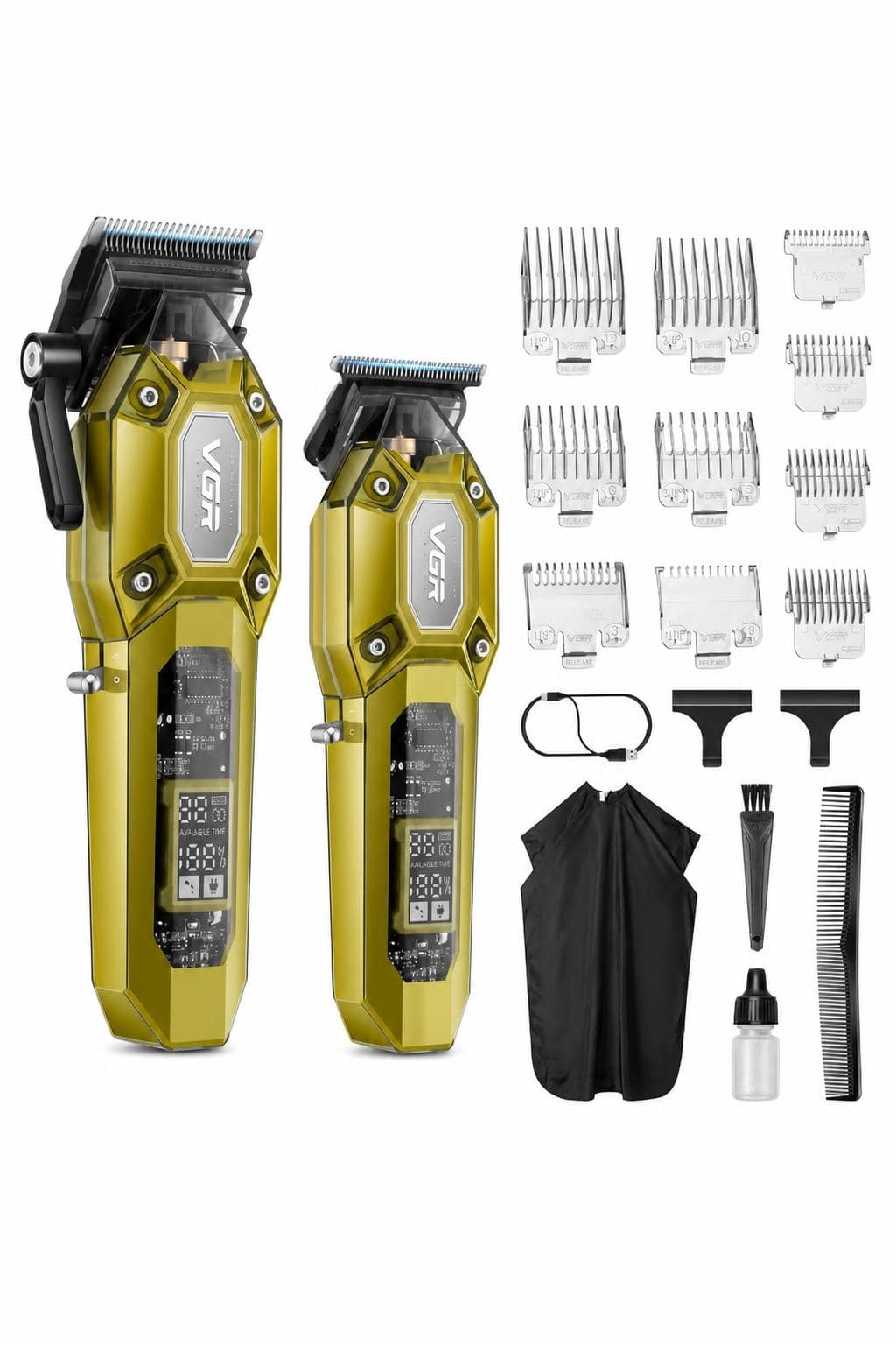 d2bc7cbe-8517-46df-b923-7bbdbd63f3d6.jpg طقم ماكينة حلاقة وتشذيب VGR 600&900 بشاشة LED - الصورة 1