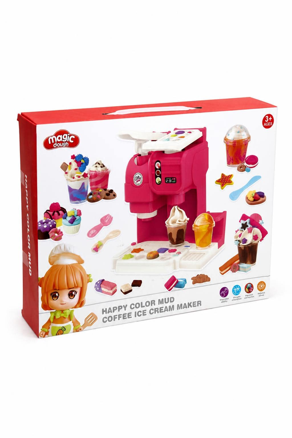 da3cbfb6-903e-4f88-80e1-91dcf9a97d62.jpg آلة أيس كريم المعجون magic dough للأطفال 23 قطعة - 4280104 - الصورة 1