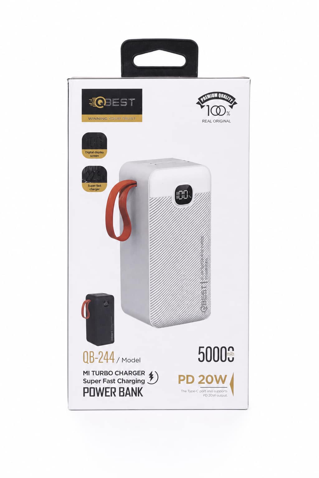 53e962a1-23dd-4956-9df4-8bbba7aa5427.png باور بانك QBest بسعة 50000mAh وشحن سريع QB244 - الصورة 1
