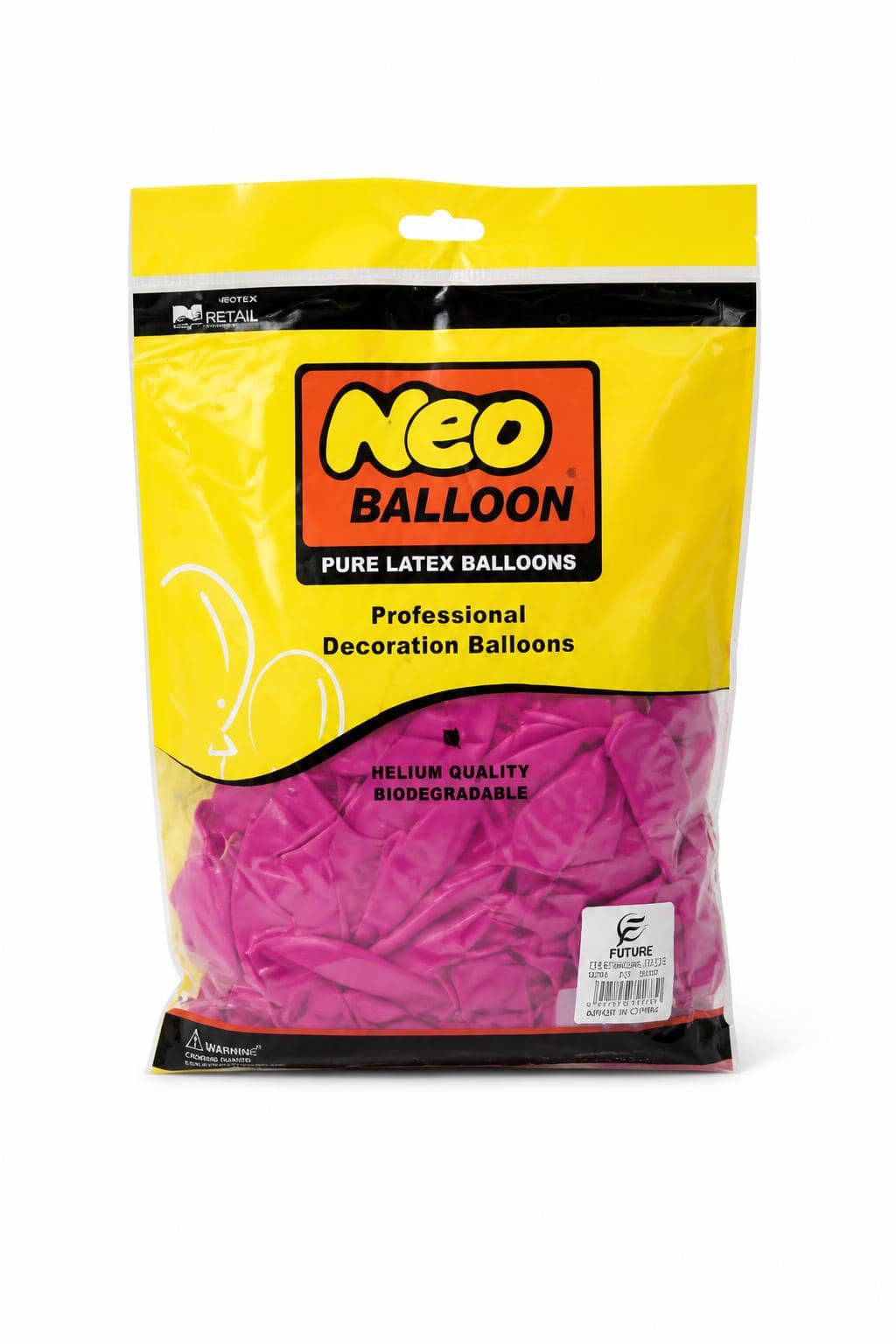 21388b9c-789f-471b-8f36-f5a0ed45ad20.jpg بوالين NEO لاتكس للتزيين لون توتي، 50 بالون - 8864458 - الصورة 1