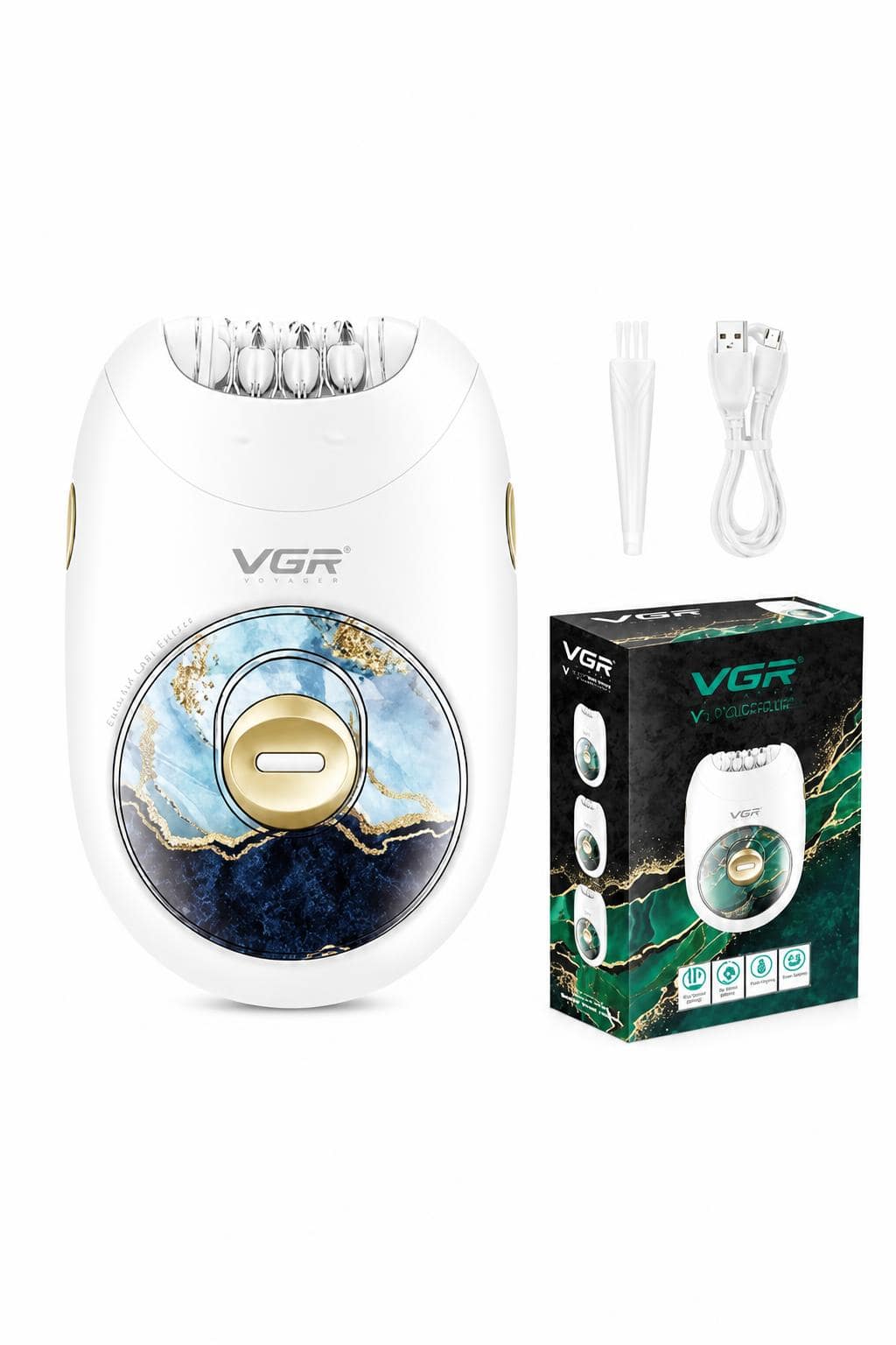 3ed9f3fe-ec9d-497b-a7dd-fba18023f81c.jpg آلة إزالة الشعر VGR V-706 لاسلكية بـ18 ملقطاً و70 دقيقة - الصورة 1