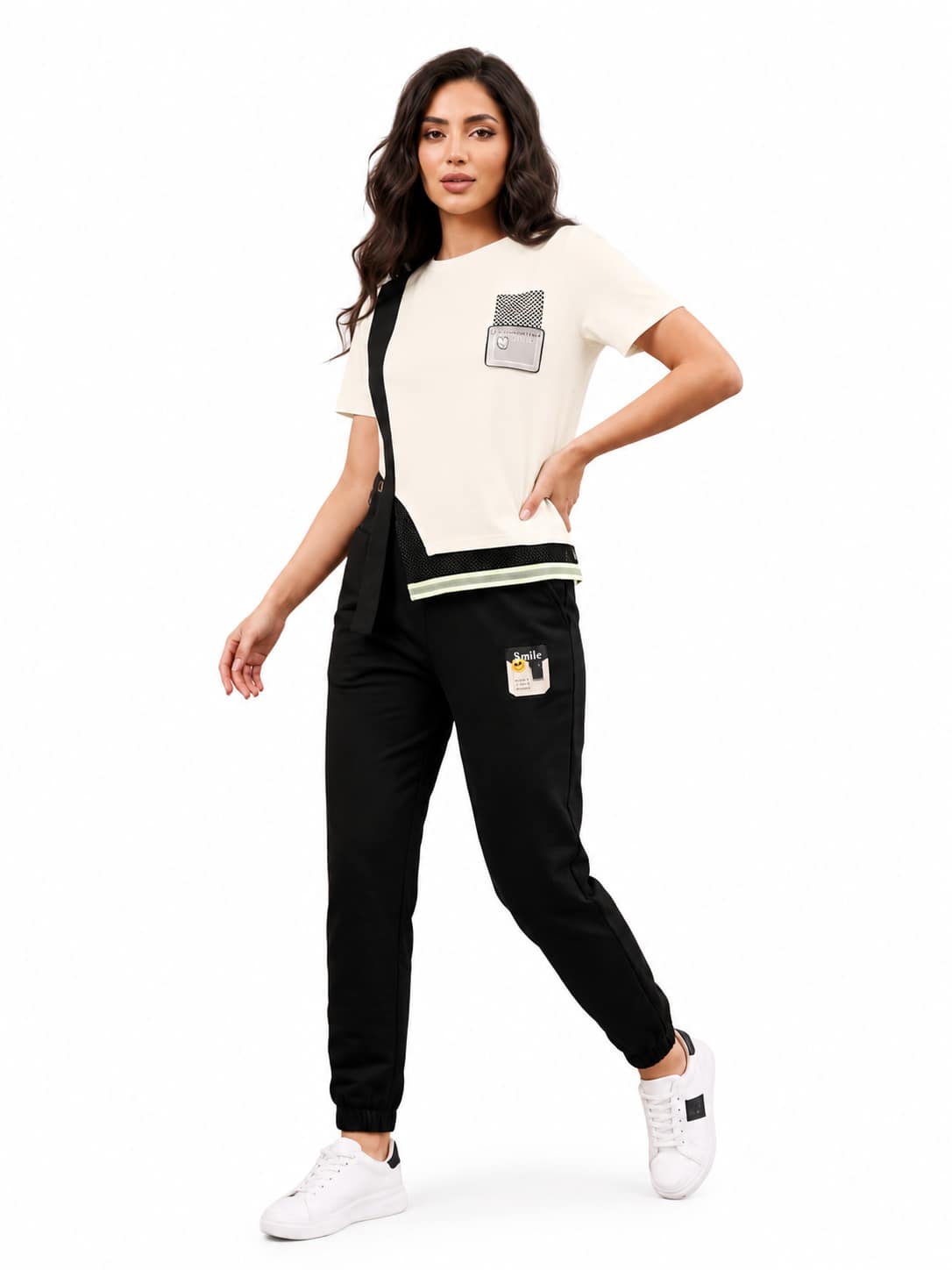 a62dd2b7-3486-4703-93c2-c0f546f3eb9e كنزة رياضية نسائية Sola بتفاصيل شبك – قطن 100% | S–XL - الصورة 1