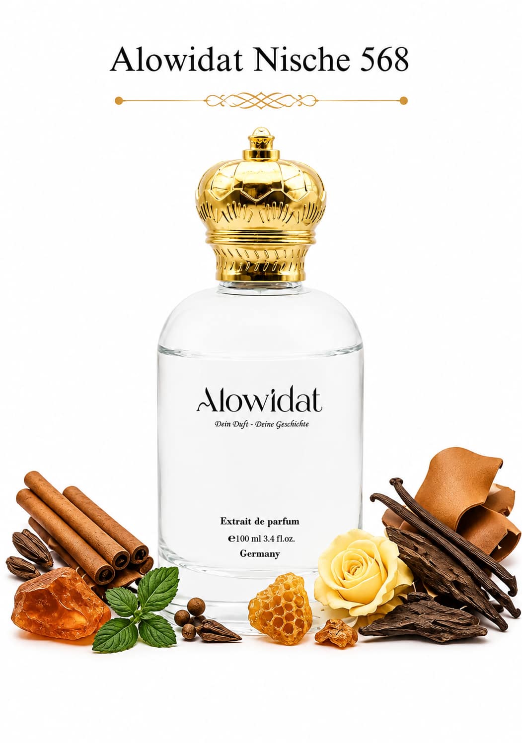 00aebe25-5dde-4b45-91e2-105c1115ab48 عطر للجنسين Alowidat Nische 568 – جلدي شرقي بلمسة عسل وفانيليا دافئة - الصورة 1