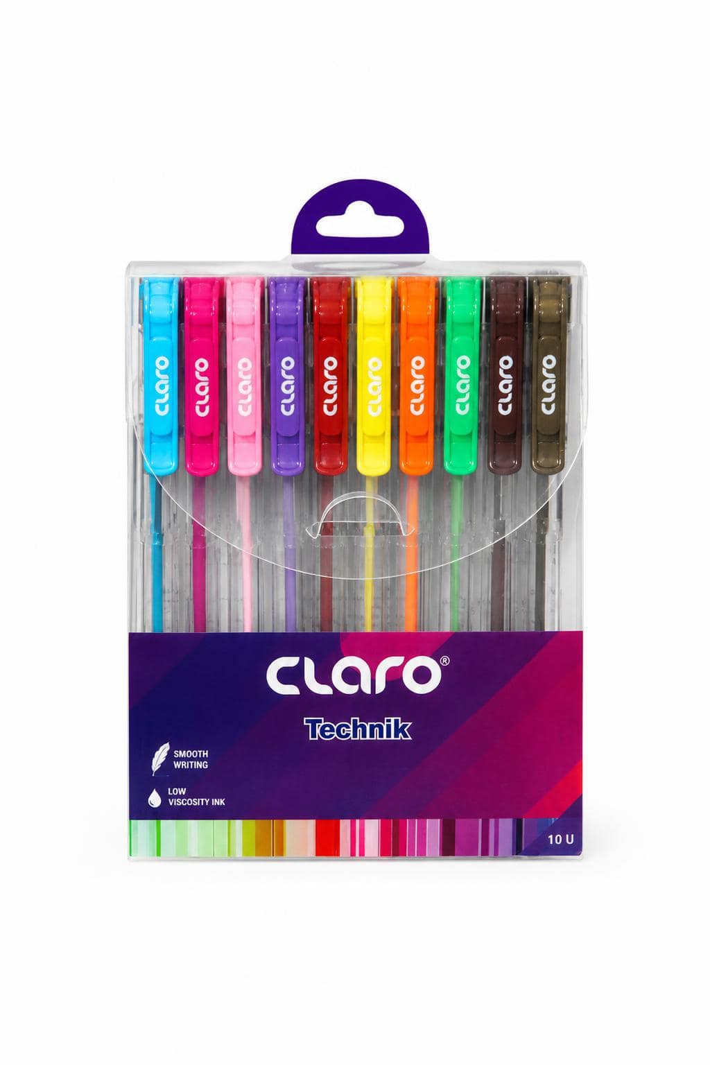 6f5ec62e-beaa-42a5-8003-6fd2ed11ac27-1.jpg طقم أقلام Claro Technik حبر ناشف 10 ألوان - موديل 12073 - الصورة 1