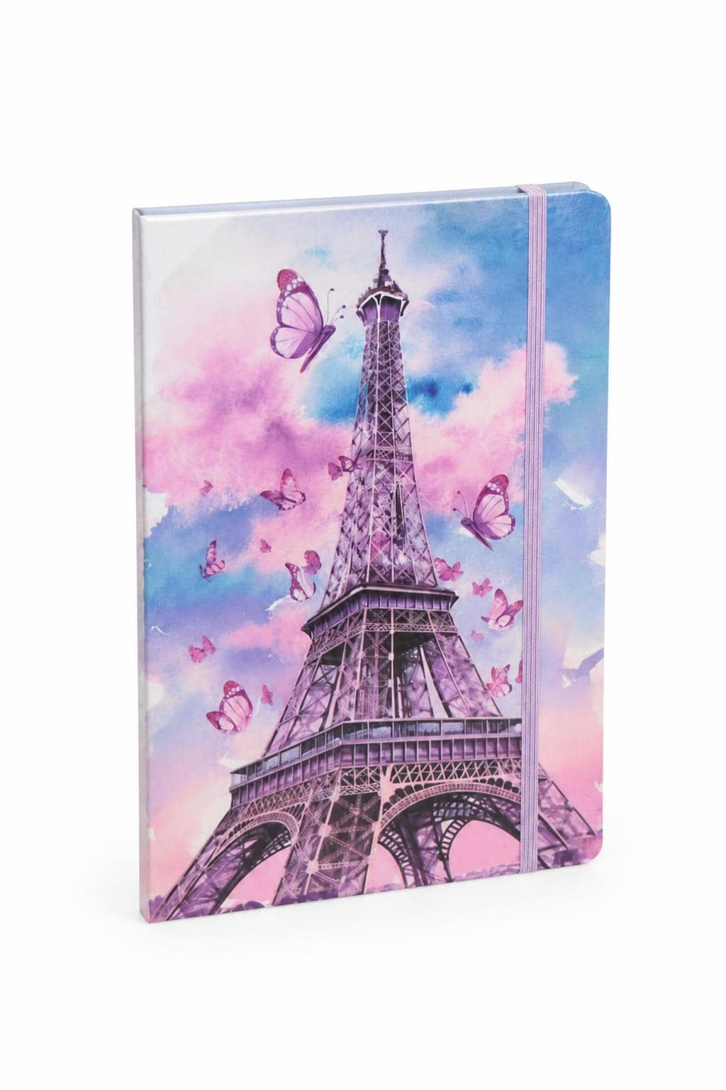 1dc00048-a7e5-4cc1-b207-4a61eb6fae9a.jpg دفتر ذكريات فني أكبر من A5 ببرج إيفل ومطاطة - 9073874 - الصورة 1
