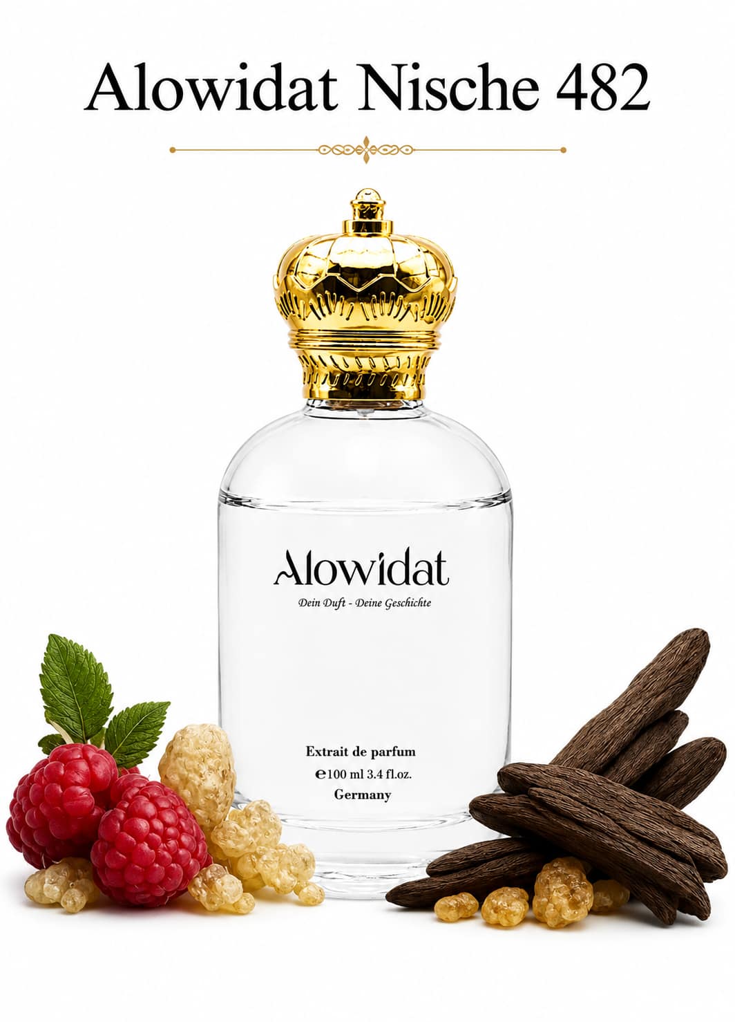 40684561-b2b3-49d3-bf66-d319e51e0aee عطر للجنسين Alowidat Nische 482 – فاكهي عنبري بلمسة عود دافئة - الصورة 1