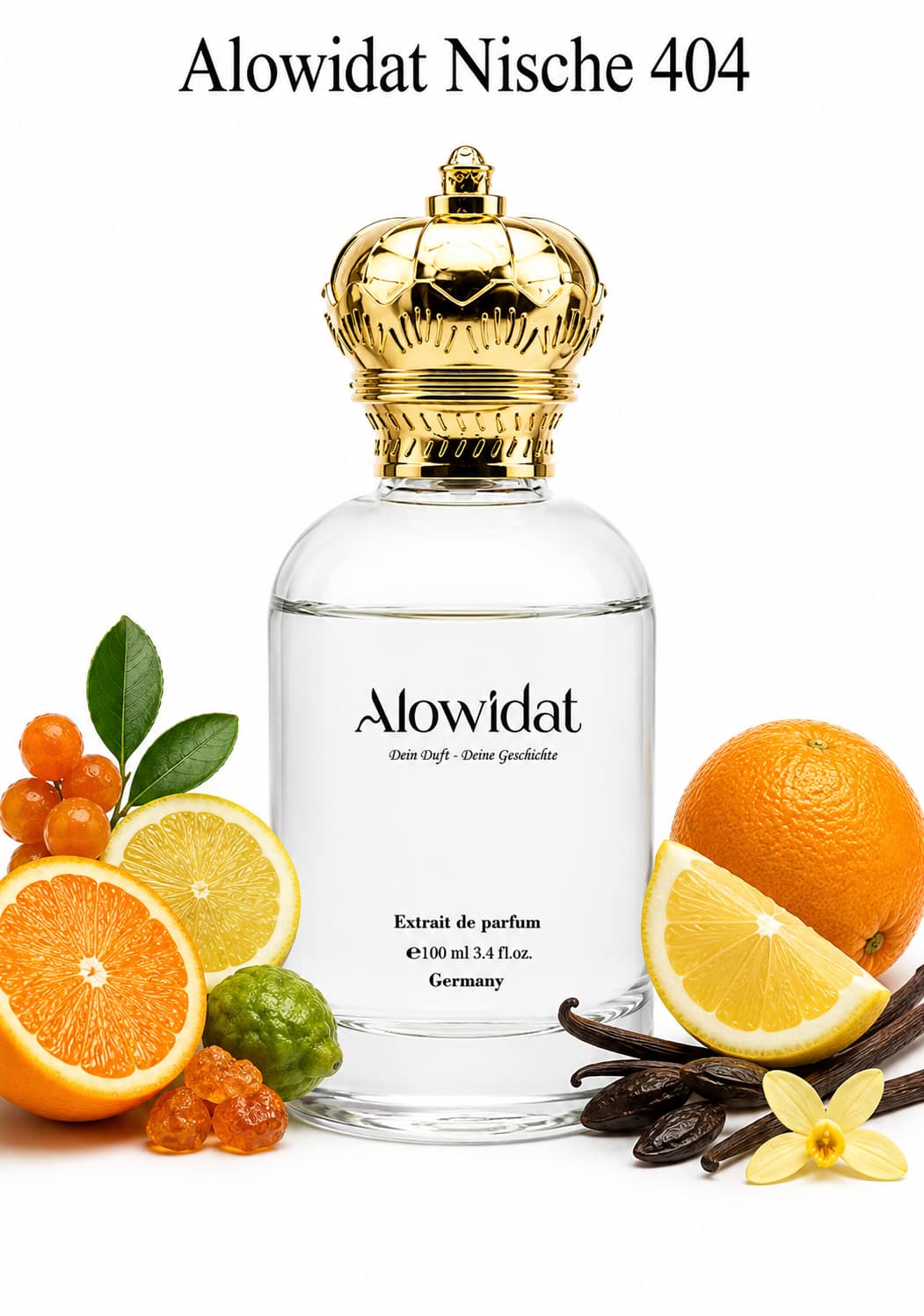 e07244e5-1c84-4393-9ebf-43b38007401e عطر للجنسين Alowidat Nische 404 – حمضي منعش بلمسة عنبرية وفانيليا دافئة - الصورة 1