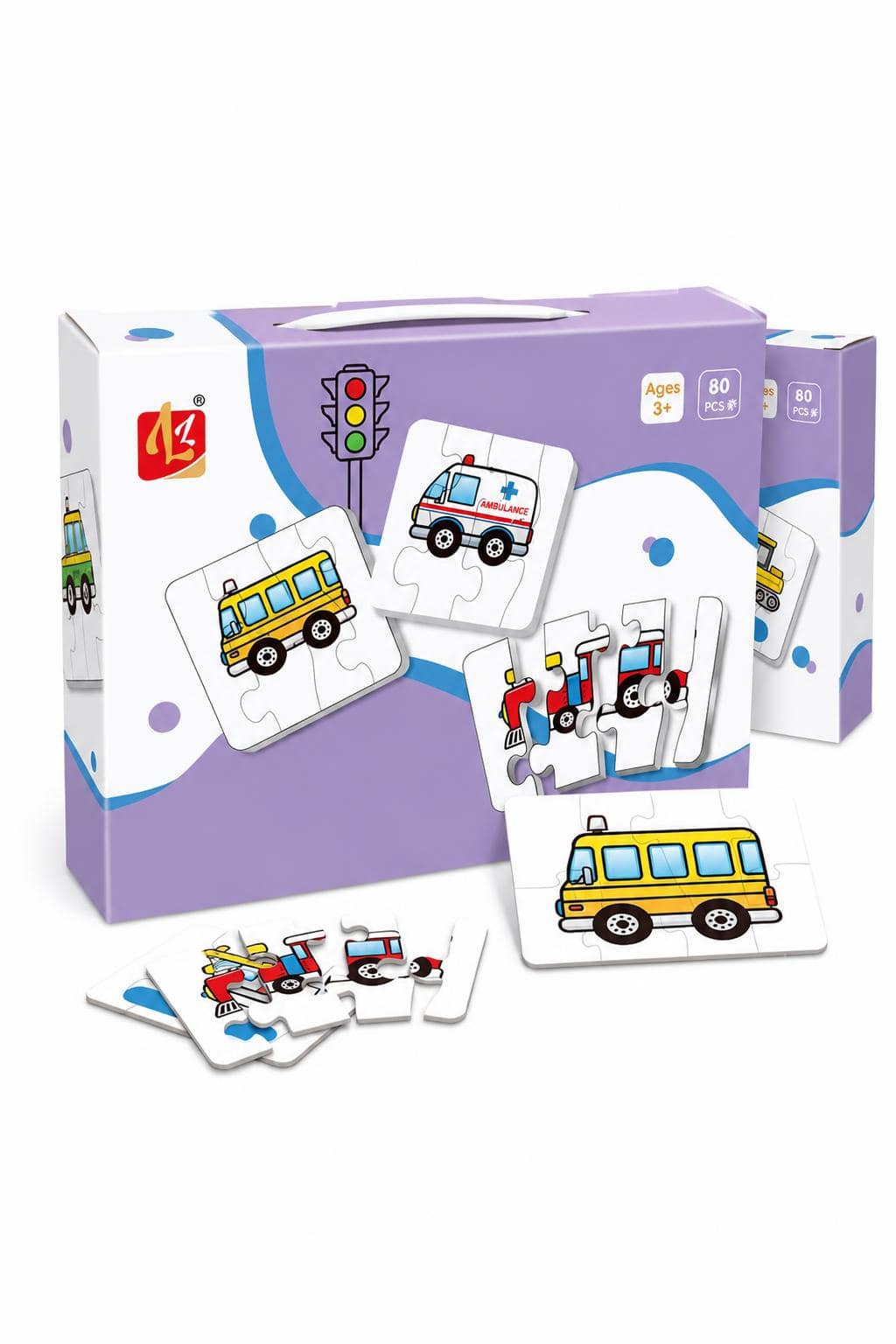 ba5f5960-93dc-4d92-aeb4-f0e4c1623bd1.jpg علبة بزل تعليمية لوسائل النقل 80 قطعة - 9806039 - الصورة 1