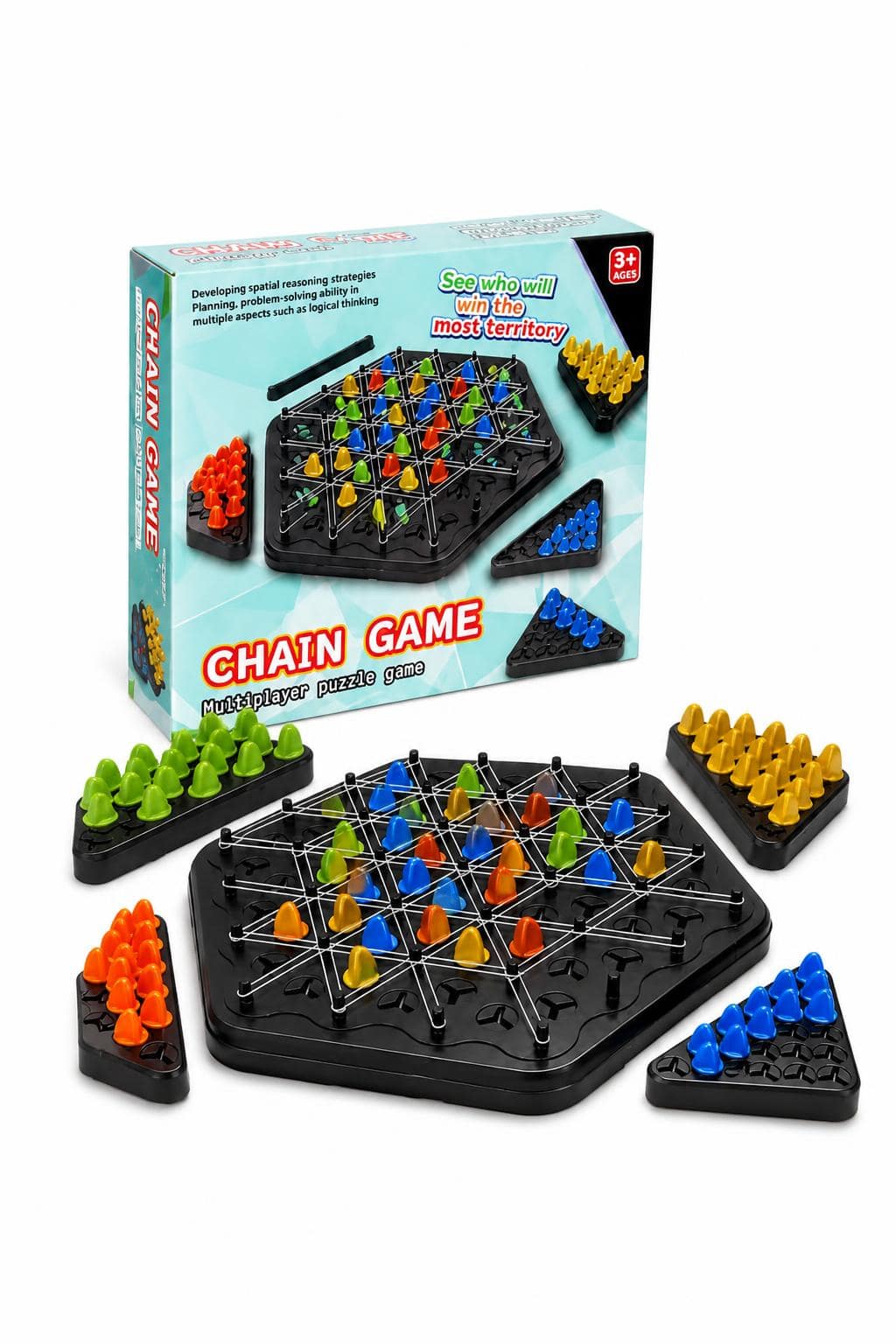 a93d57bd-3c52-4c98-a872-629a37e7b4ae.jpg لعبة Chain Game من دار النخبة 6814954 - 48 قطعة - الصورة 1